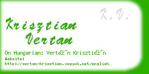 krisztian vertan business card